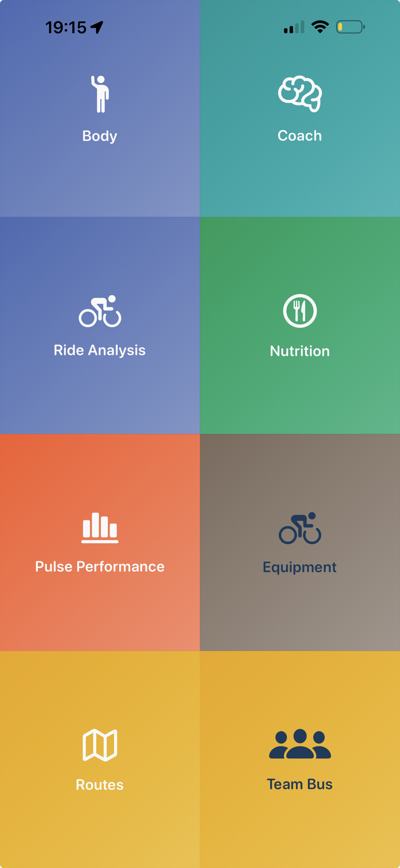 PedalPulse app — your training dashboard at a glance